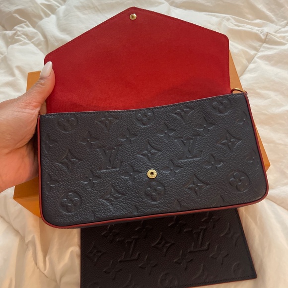 Louis Vuitton Felicie Pochette Marine Rouge - Picture 5 of 7